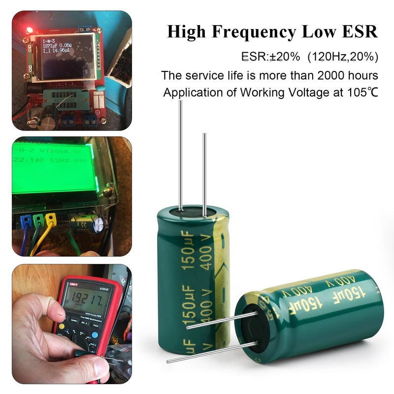 20PCS 250V 10UF Electrolytic Capacitor, High Frequency Aluminum Electrolytic Capacitors