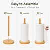 Wooden Paper Towel Holder for Kitchen & Bathroom – Stable
