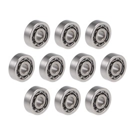 TOP-VIGOR 10Pcs 681 Deep Groove Ball Bearings, Z2 1mm x 3mm x 1mm Double Sealed Industrial Bearings, Open Type Chrome Steel Skateboard Bearings for Electrical Instrument Equipment