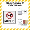 BTHUKO No Pets Allowed Aluminum Metal Sign, No Dogs, Cats,