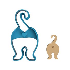 Generic Cute Cat Butt Cookie Cutter - Kitty Booty Feline Butthole Kitten Pet Animal Cat Lover (0023) (4 Inch) - 1 Piece