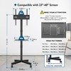 BONTEC Mobile TV Stand for 23-60 Inch TVs, Rolling TV