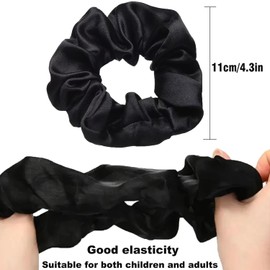 6Pcs Silk Satin Hair Scrunchies for Women & Girls, Soft Elastic No Damage Hair Ties, Colorful Ponytail Holders Hair Accessories