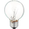 Westinghouse 25G191-2, 25w, 120v Clear Incand G19 1/2 Light Bulb, 1500hrs 175 Lumens