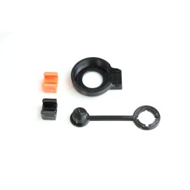 SplashNColor Exhaust Deflector Replacement for Porter Cable A01269 & A01267 - Fits BN200A, BN125A, NS150A, NS100A Air Nailers & Staplers - Flexible Material - Includes Dust Cap & Cushions - TPU