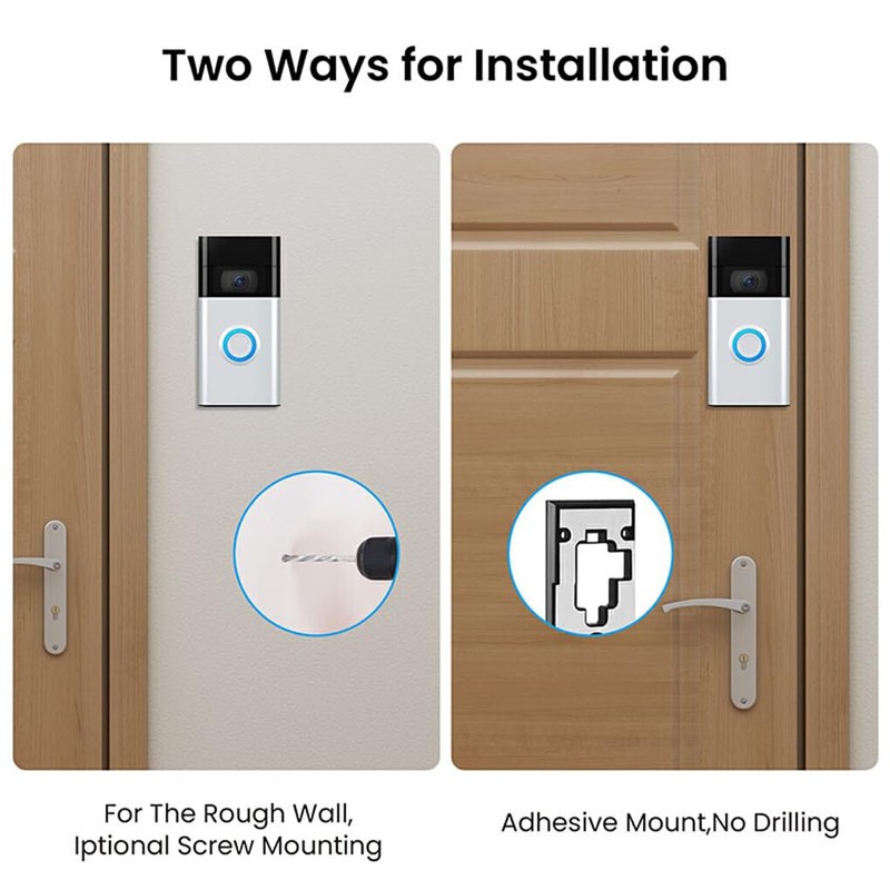 SUIOPPYUW Ring Doorbell Mount Holder Renter Friendly No Drill Installation