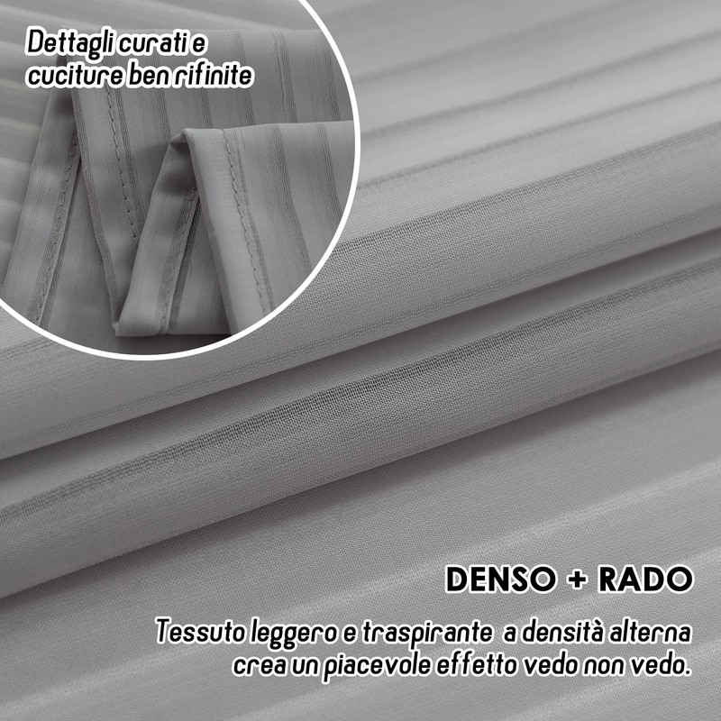 GIRASOLE HOME® Pair of Vertical Stripe Filter Curtains for Windows