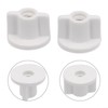 2 x RELIABLE 6MM TOILET LID SCREW NUTS - WHITE
