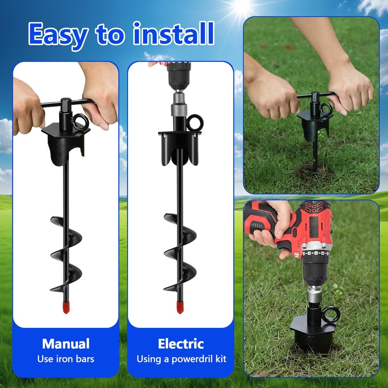 Dog Tie Out Cable&Stake,30FT Dog Leads for Yard,Heavy Duty Ground