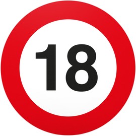 DankeDir! 18th Birthday Sign 20 x 20 cm Gift 18th Birthday Best Friend Gift Idea Birthday Gift Age 18 Birthday Party