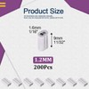 Swpeet 200Pcs 3/64" - 1.2mm Aluminum Crimping Loop Sleeve for