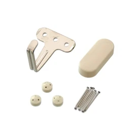 Nikkei Sangyo Magic Cross 8 J Hook, Wide Hook, Double MJ-023I, L x H x W: 1.04 x 1.46 x 1.34 inches (2.65 x 3.7 x 3.4 cm), 1 cap, 3 mounting pieces, 12 nails