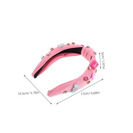 FOMIYES Jeweled Knotted Headband for Women Lightweight Rhinestone Embellished Hairband Comfortable Non Slip Wide Hair Accessory for Casual and Formal Wear