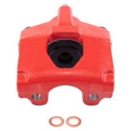 TRQ Brake Caliper Red Performance Rear Compatible with 2001-2007 Chrysler Town & Country Dodge Caravan Grand Caravan