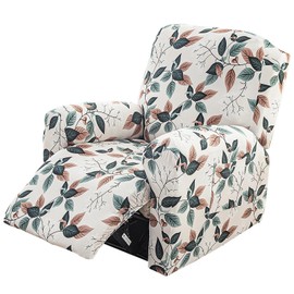 FUANGUI Recliner Chair Cover 4-Pieces Lazyboy Cover for Recliner Chair with Storage Pockets Furniture Protector for Living Room, Jacquard Sofa Slipcover for Kids, Pets, Dog and Cat, 31