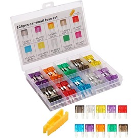 120 Pieces Mini Fuse Kit, Car Fuse Assortment Kit, Mini Blade Fuses Automotive for Car, RV, Truck, Marine, Motorcycle, Auto Accessories(2A/3A/5A/7.5A/10A/15A/20A/25A/30A/35A)