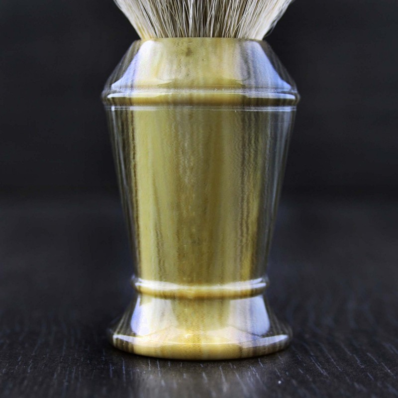 Silver Tip Badger Hair Shaving Brush in Imitation Horn Shaving