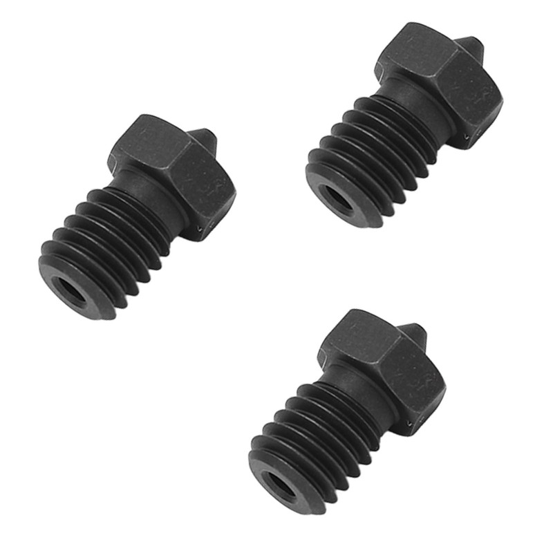 3 Pcs 3D Printer Nozzle 0.4mm M6x12.5mm High Temperature Resistance
