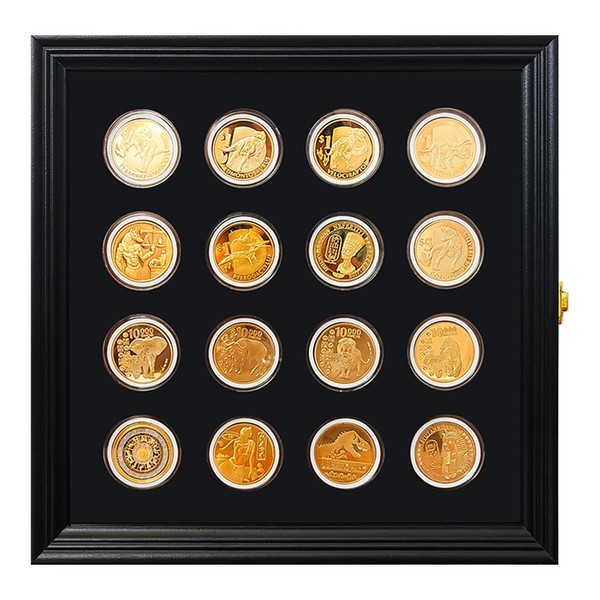 Coin Holder,Challenge Coin Display Cases,11.4X11.4 Wooden Challenge Coin Display Case