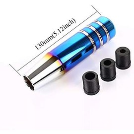 Universal Shift Knob NOS Shift Knob Shift Lever 5.1 inches (130 mm) with Various Attachments MT AT Car Auto Light Tiger Car Universal Custom Titanium Color Aluminum