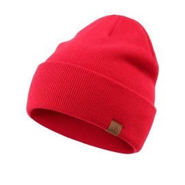 Magracy Toddler Beanie Hat Outdoor Kids Warm Winter Hats Children Cuff Ski Knit Beanie for Boys Girls Red S