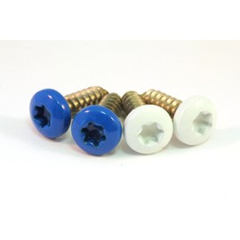 4x Stainless Steel Number Plate Screws Set 4.8 x 16 with Flange for Car Number Plate Holder