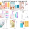 Botella de Viaje Silicona Transparente 3 en 1 Set Contenedores