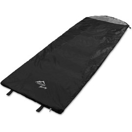 normani Ultralight Runty Sleeping Bag Compact Size 3D Microfibre Microtech Filling Waterproof Summer Sleeping Bag Colour Dark Black Size 210 cm x 75 cm x 60 cm (Right)