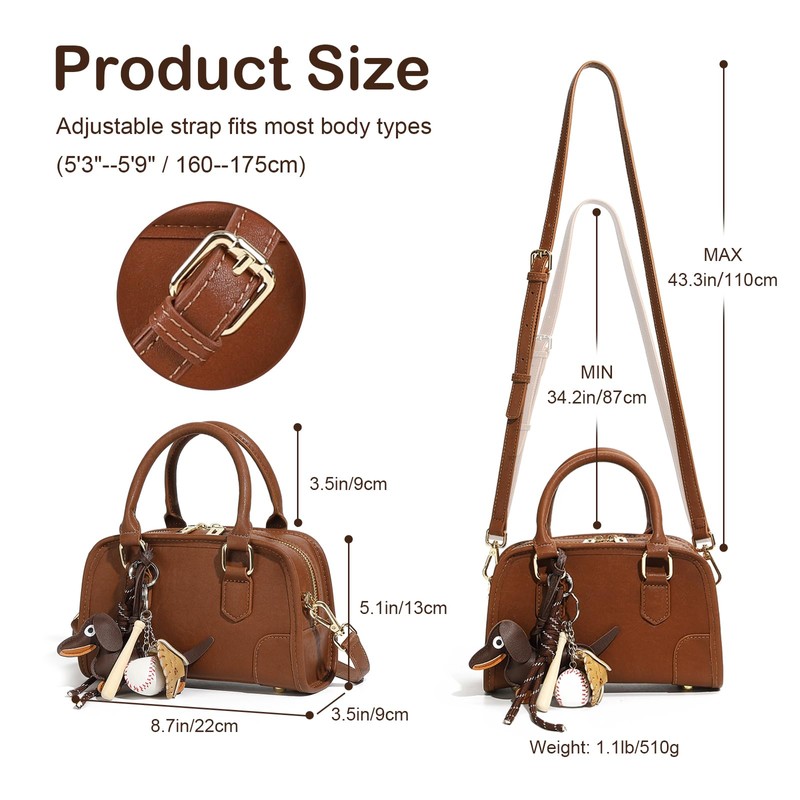 MoreFarther Mini Purses for Women, Leather Top Handle Crossbody Bags,