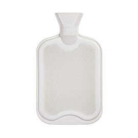 Harbour Housewares 2 Litre Hot Water Bottle - Classic Short Ribbed Rubber Hot Water Bag Bottle with Screw Top Stopper - Bottle Only