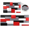 FNLNDO Red Black Grey White Kitchen Rugs and Mats Set