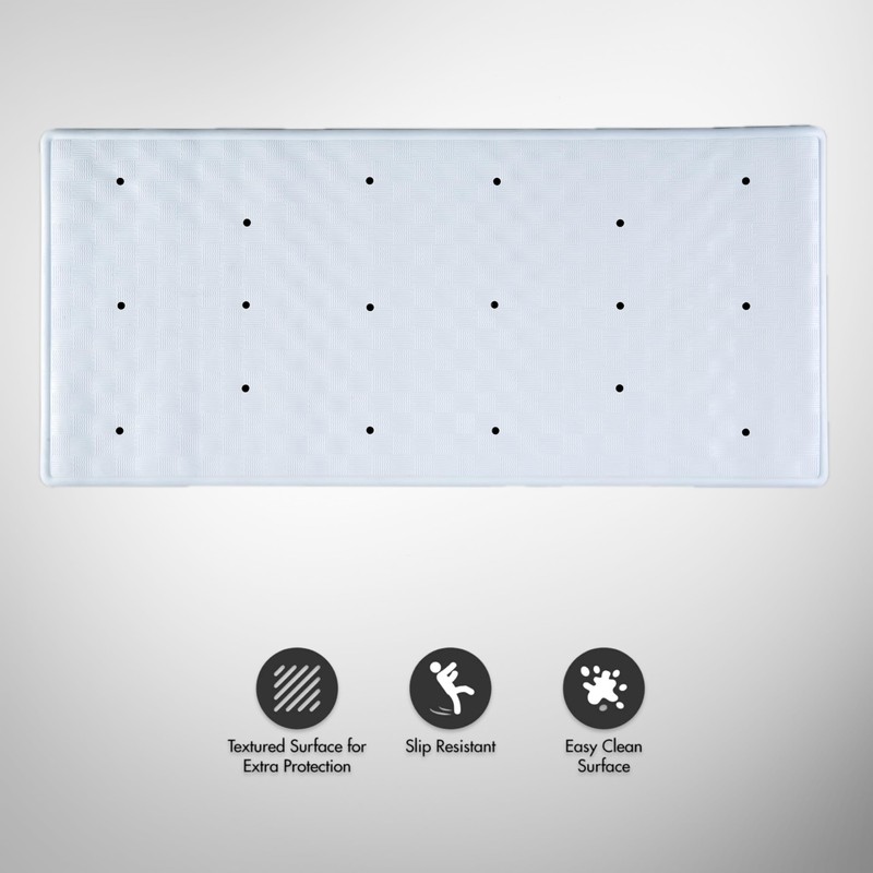 AQUALONA® Bath Mat, Anti-Mould Non-Slip Bathtub Mat – Textured Surface,
