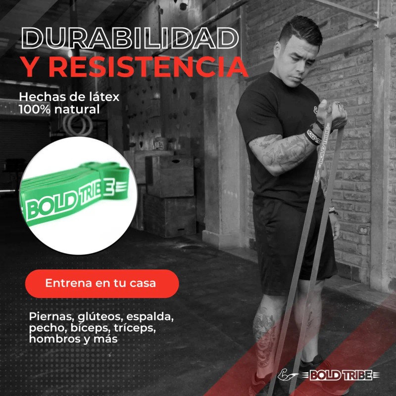 Bold Tribe Liga de Resistencia Verde #4 Banda Elástica de