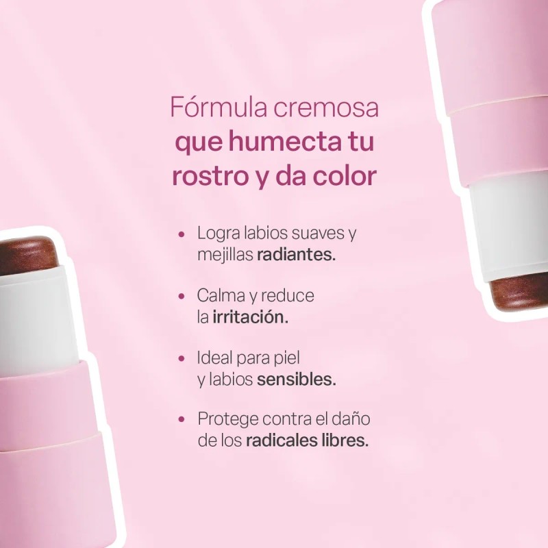 Multiusos En Barra Rubor, Labial Y Sombras Teia Cosméticos