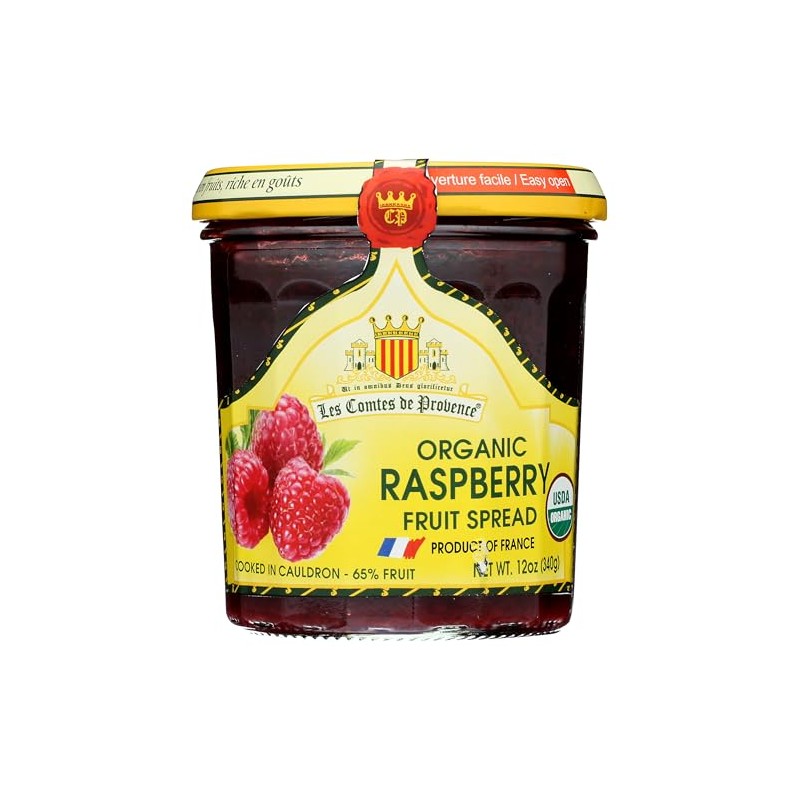 LES COMTES DE PROVENCE Organic Raspberry Fruit Spread, 12 OZ