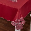 Snowflake Oblong Tablecloth Dark Red Dark Red 70 x 144