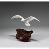 Seagull by John Perry Sculpture 9in wingspan Burlwood base Wings
