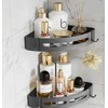 DJRDym Corner Caddy Bathroom Shower Shelf Wall Mounted No Drilling