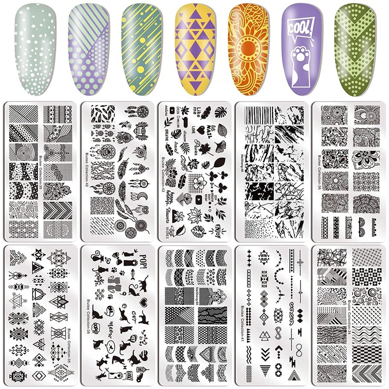 Biutee Nail Image Plate Set, Nail Stamp Set, Nail Stamp