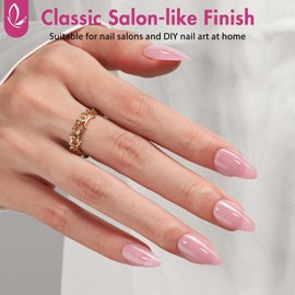 SXVME Pink Gel X Nail Tips Short Almond Gel X Tips Pre-colored Gel X Nails Short Press on Nails Pre Applied Tip Primer Soft Gel Nail Tips Natural Acrylic Fake Nails Extensions for DIY Nail,300Pcs