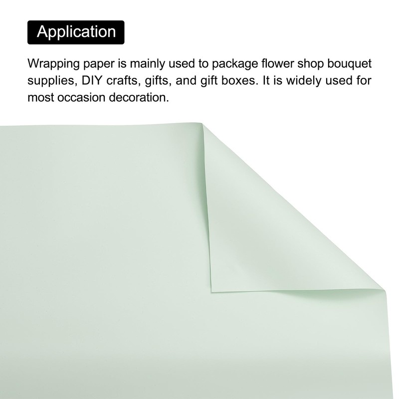 sourcing map Pearlescent Film Flower Wrapping Paper 22.8x22.8 Inch Waterproof