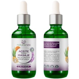 Naturalness - Aceite Relajante para Masaje Relajación Profunda 30 ml – Aceite Corporal con Almendra, Árnica, Caléndula y Aloe Vera, con Vitamina E y Aceite Esencial de Lavanda – Aromaterapia Antiestrés