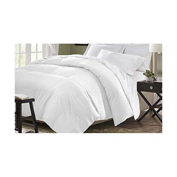 kathy ireland Home Essentials Microfiber Down Comforter, White, Full/Queen