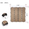 11 PCS Wood Plastic Composite Interlocking Deck Tiles 12" x