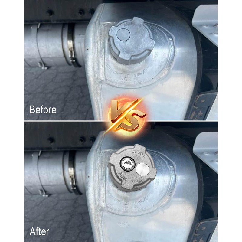 NTSUMI 2 3/8" Locking Diesel Fuel Cap Fit for Freightliner