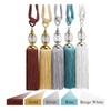 Curtain Tiebacks Rope Tassel TieBacks Curtain Holdbacks Silver for Drapes