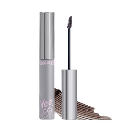 VEECCI Waterproof Eyebrow Gel Mascara - Tinted, Smudge-Proof Formula for Women - Long-Wear Microblading Makeup with Ultra-Fine Precision Brush - Creamy Lightweight Tattoo Dye (Brown)