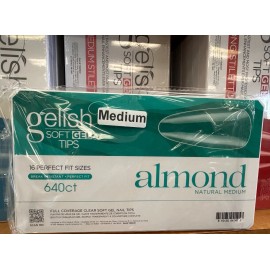 Harmony Gelish Soft Gel Tips - Medium Almond  Box Of 640 ct  - New 2024