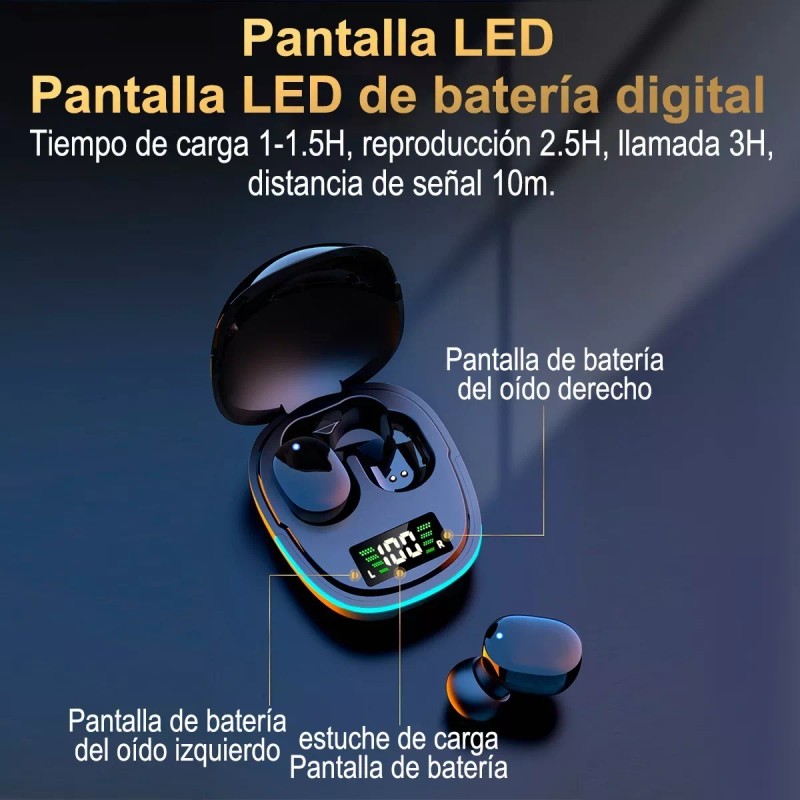 Gomia G9s Audífonos Inalámbrico Bluetooth Con Led De Respiración