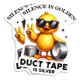 Funny Duck Magnets Magnet - Duct Tape Humor Magnets - Fun Home Decor - 2 Pack - 5 Inches - Made in USA - PLDFMAG11579